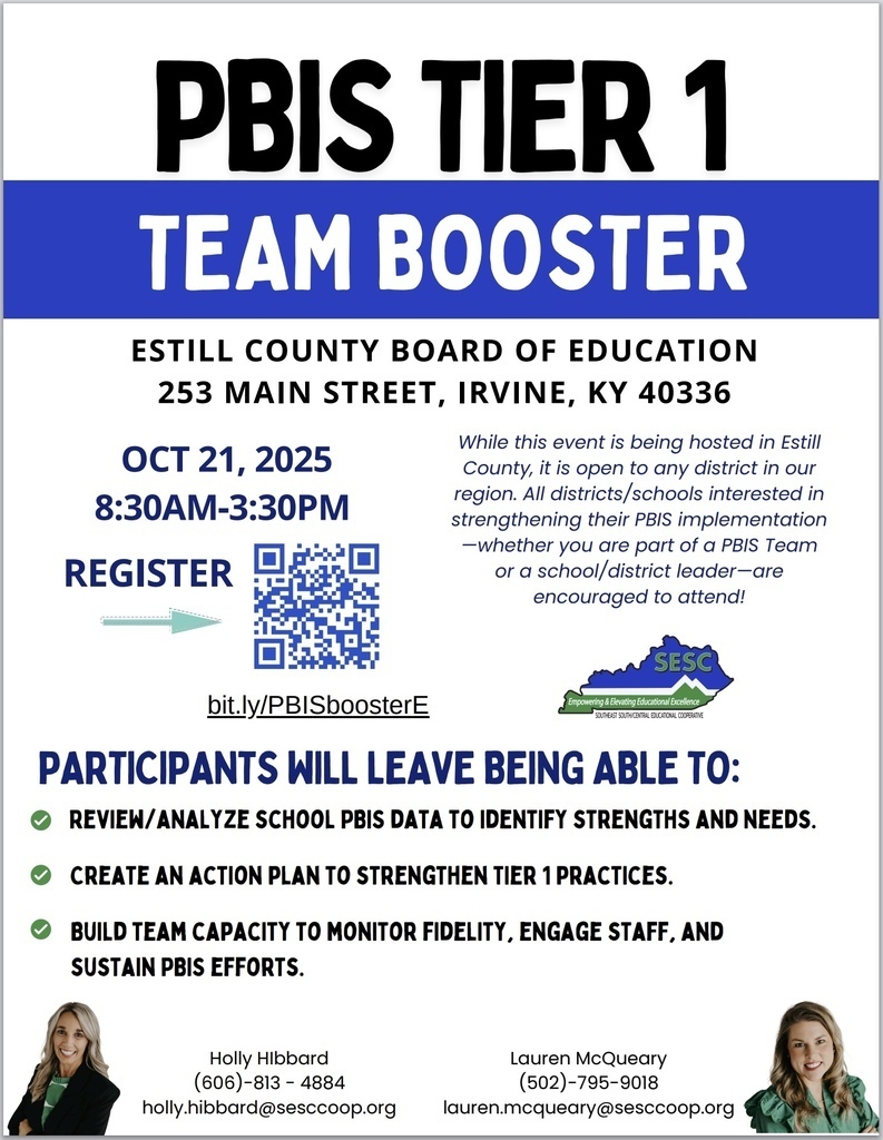 PBIS Tier 1 Booster Training Flyer