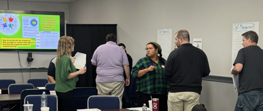 ElevatED teachers participating in a SEL group activity 
