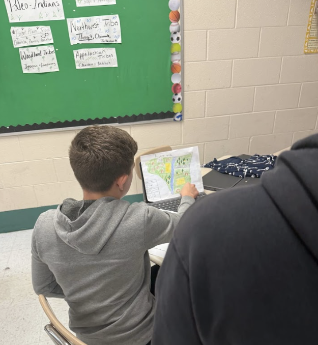 Students explaining their work