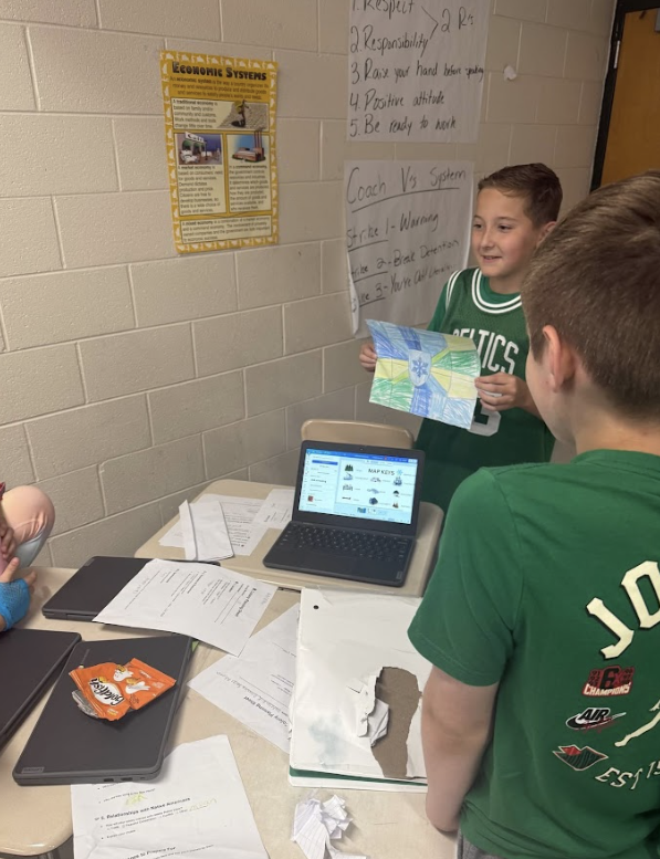 Students working together