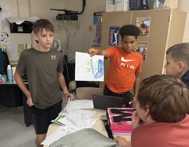 Students working together