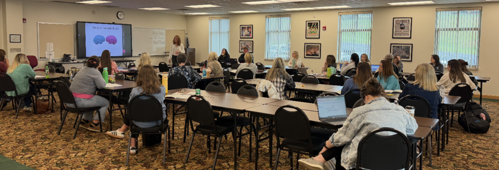 Adults participating in a training session