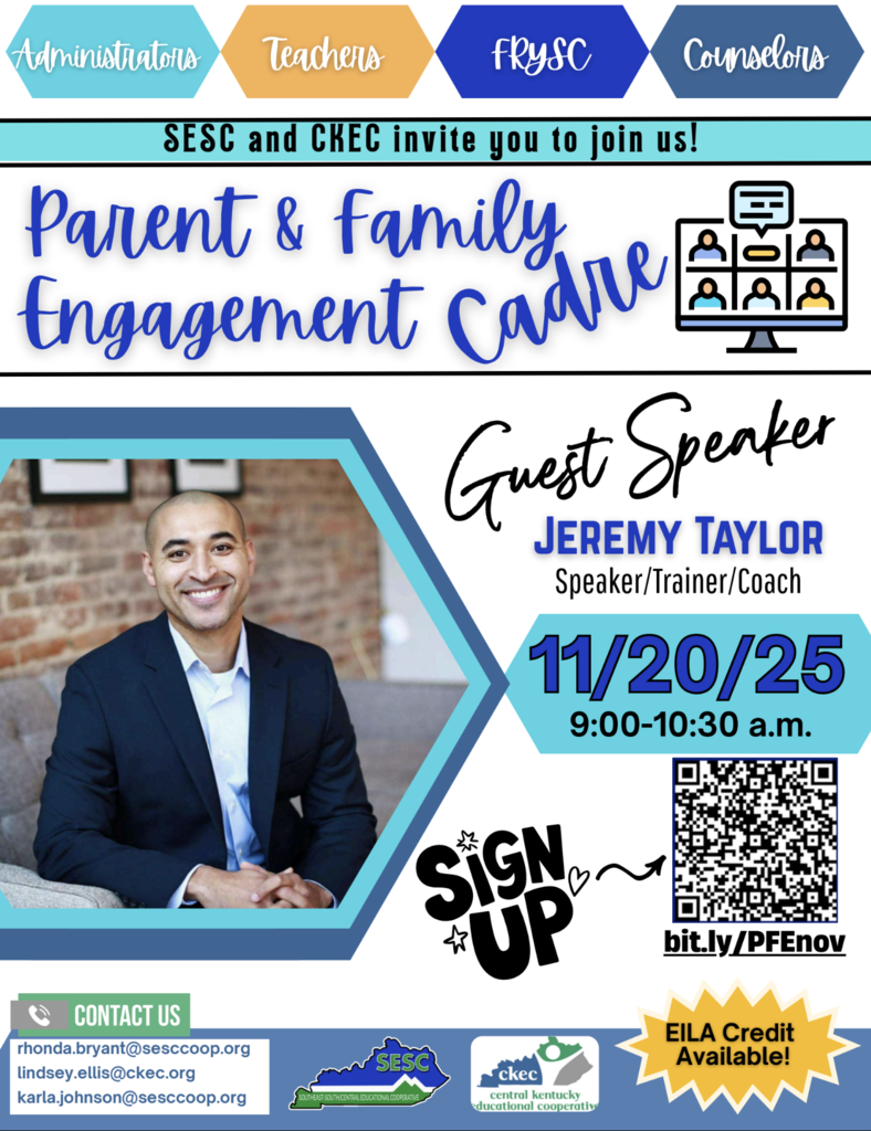Parent & Family Engagement Cadre Flyer