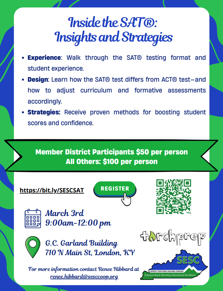 Inside the SAT training flyer