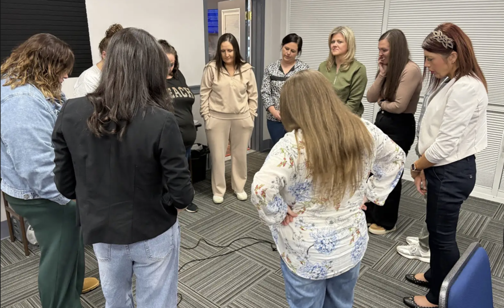 Image of adults participating a group activity