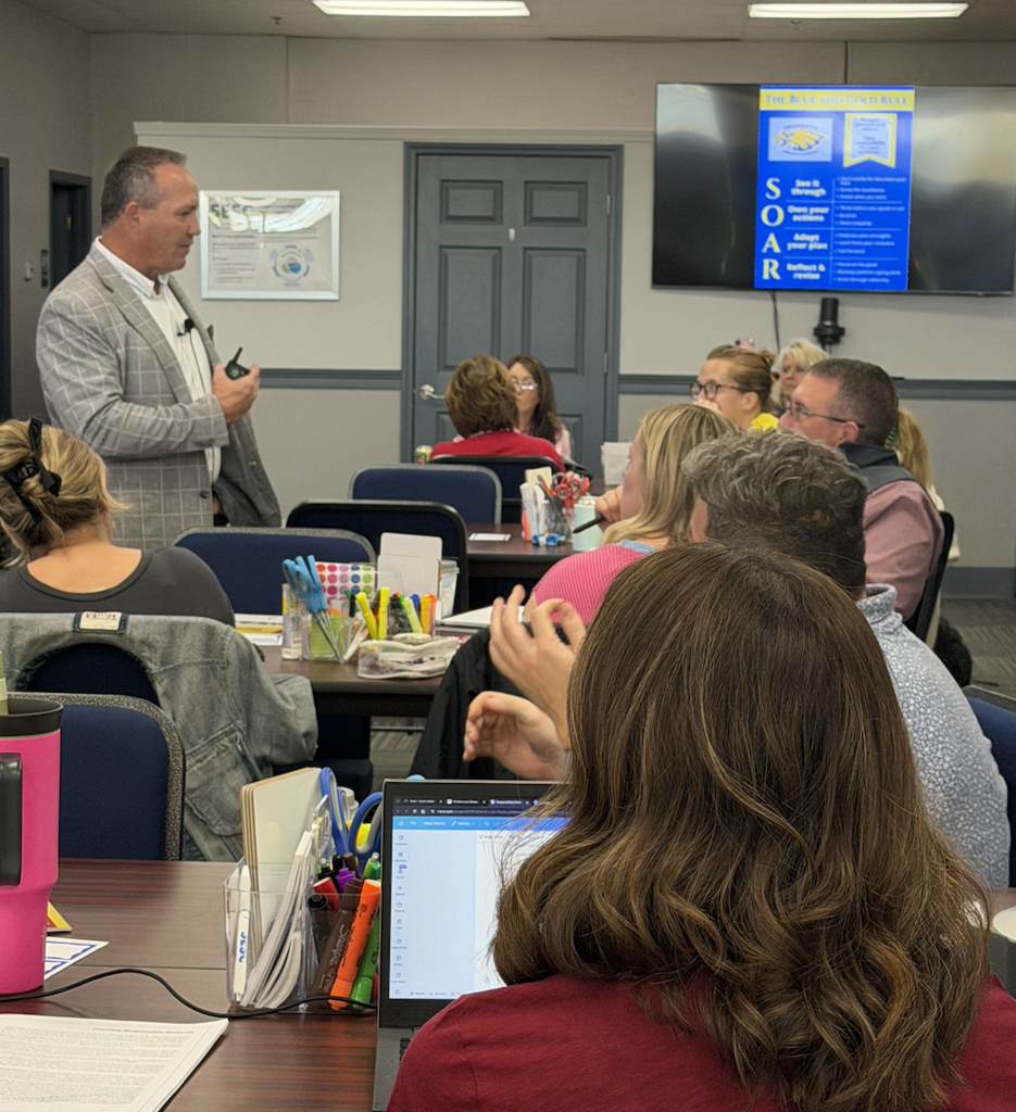 Larry Thompson presenting Responsibility Centered Discipline to SESC participants