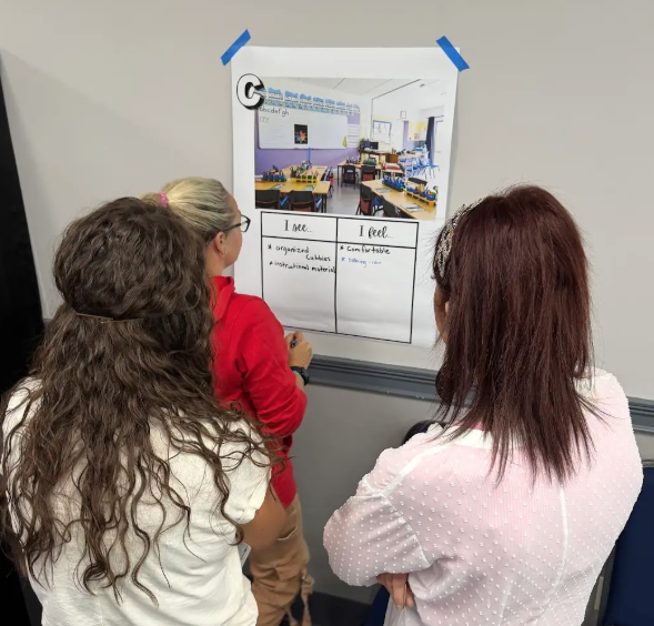 Adults participating in a training session