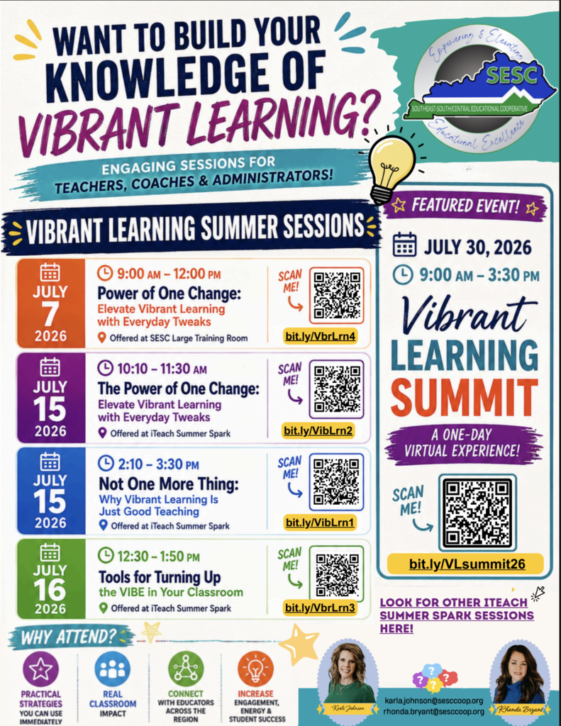 Vibrant Leraning Summer Sessions flyer