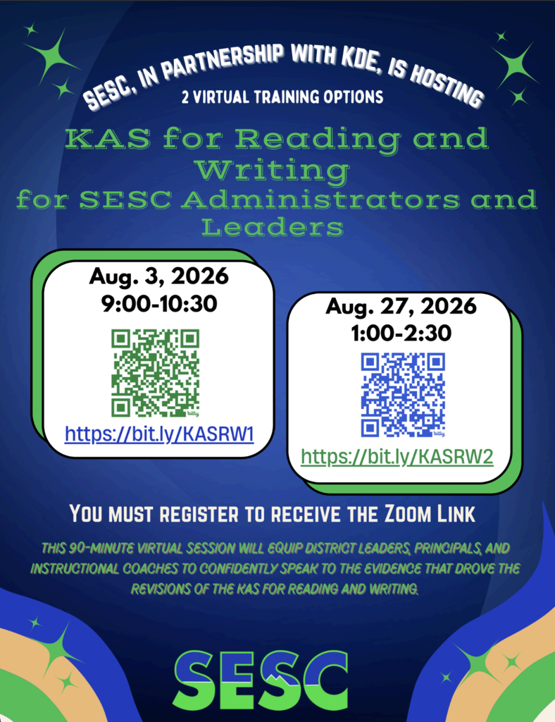 KAS for Reading and Writing for SESC Administrators and Leaders Flyer