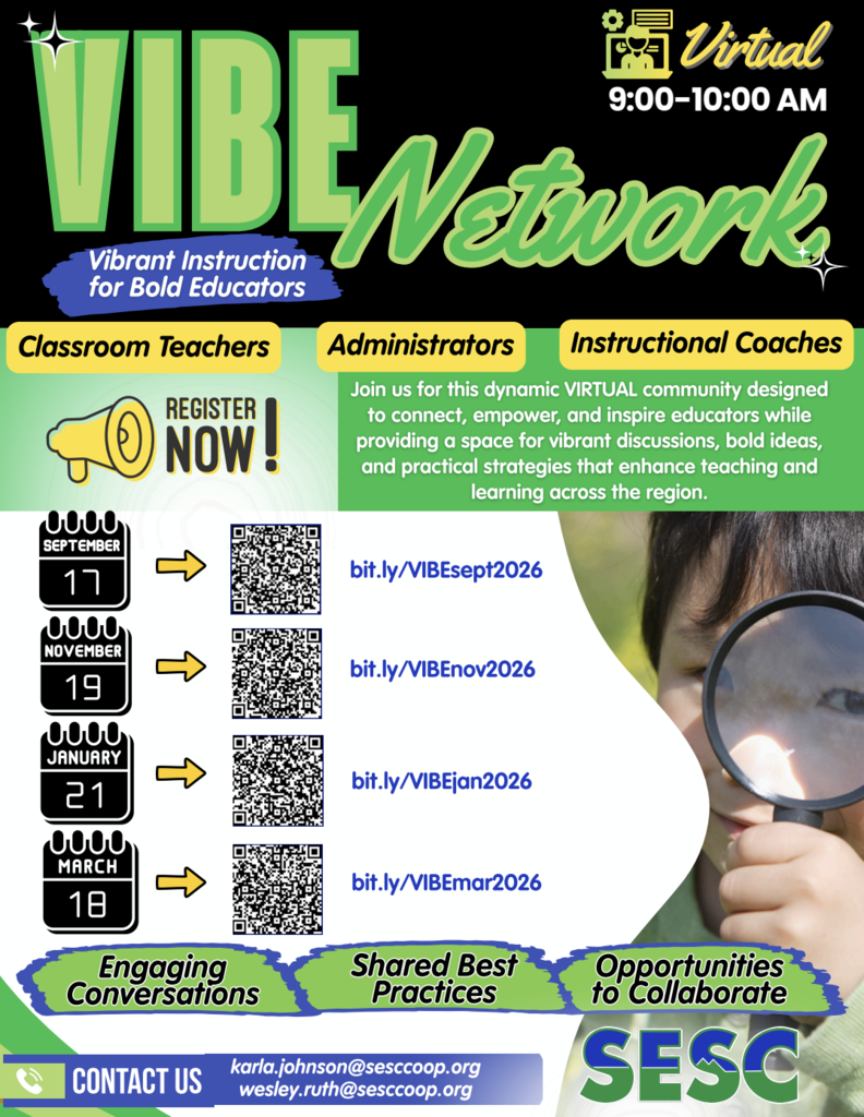 Vibrant Instruction for Bold Educators Network flyer