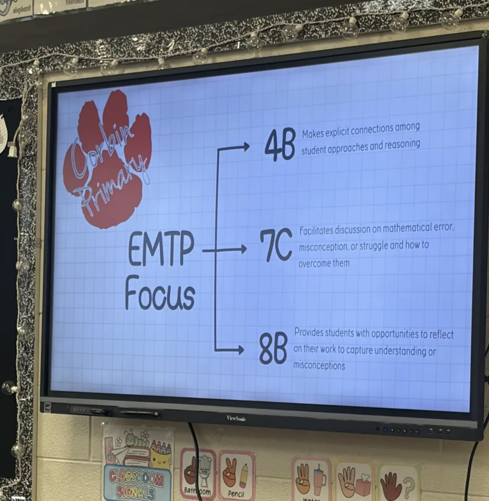 What a BLESSED morning! 💙➗✨ Dr. Holly Hibbard and Alicia Whitworth had the privilege of spending the morning with all of the amazing math teachers at Corbin Primary, along with their Math KMIT Coach and Assistant Principal, Jessica Epperson! Corbin Primary uses the KMIT (Kentucky Mathematics Improvement Tool) to conduct classroom observations and use that data to drive meaningful PLC conversations. Today’s training focused on diving deeper into three key components that will help spark and strengthen their math-focused work during PLCs. 📊🧮💡 We absolutely LOVE that, although Corbin Primary already has such strong math practices and classrooms, they are continually looking for ways to grow, reflect, and get even better! 🌟 That commitment to continuous improvement is what makes schools like Corbin Primary so special. I can’t wait to see all the amazing things they continue to do and watch them ROCK this school year! 🎉📚💙 #CorbinPrimary #MathEducation #KMIT #KentuckyMath #MathInstruction #PLC