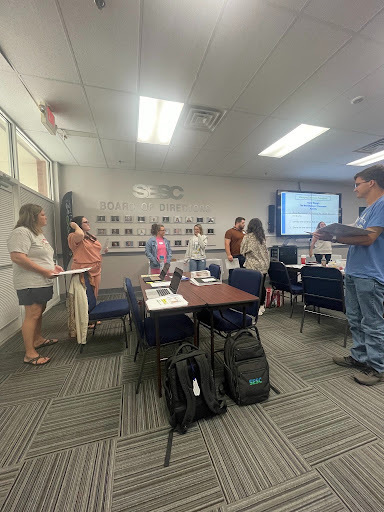 Teachers talking