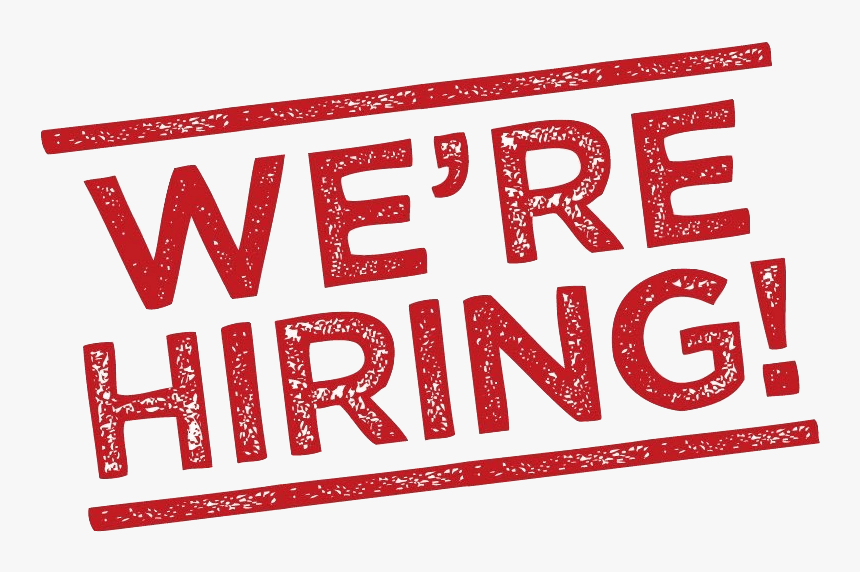 We're Hiring in red