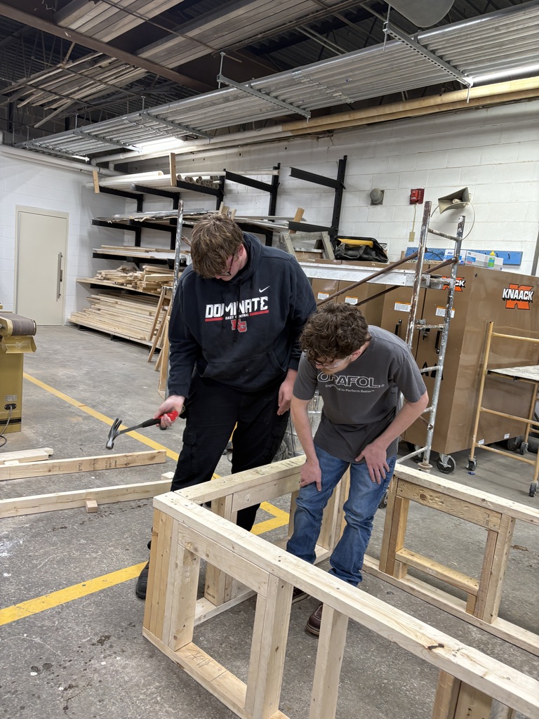 Building Trades I students are putting their skills to work as they continue their framing unit!