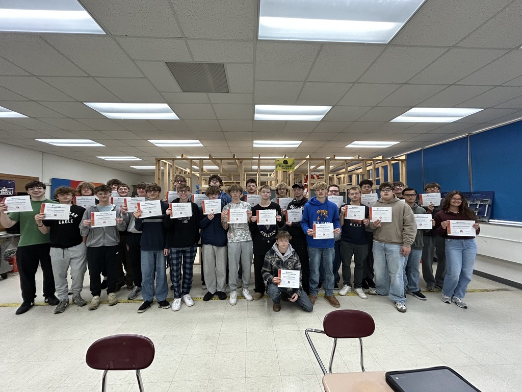 Congratulations to our Electrical I students for earning their OSHA 10 Certification!