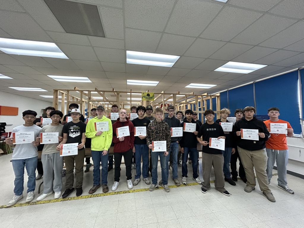 Congratulations to our Electrical I students for earning their OSHA 10 Certification!