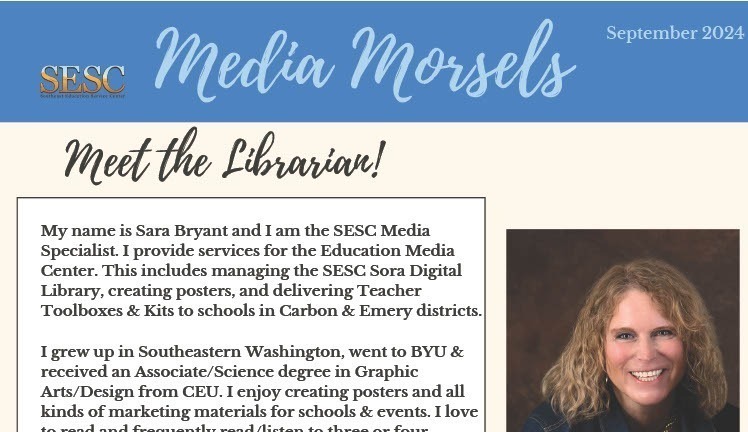 Picture of the SESC Media Morsels Newsletter front page.