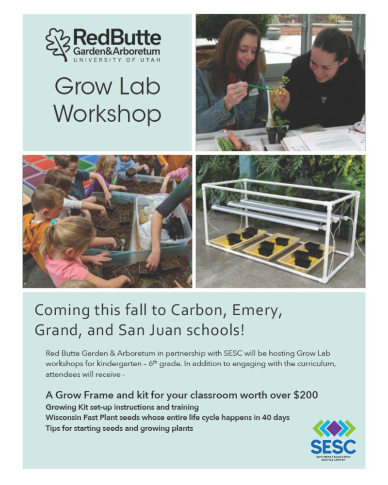 Flyer for RedButte Gardens Workshop with SESC