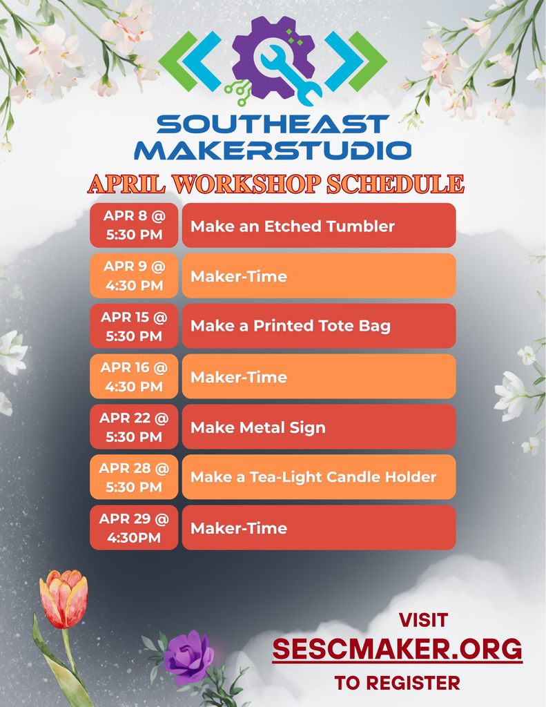 SESC Maker Studio April Schedule