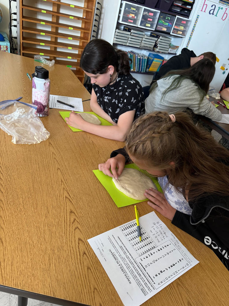 7th graders creating 