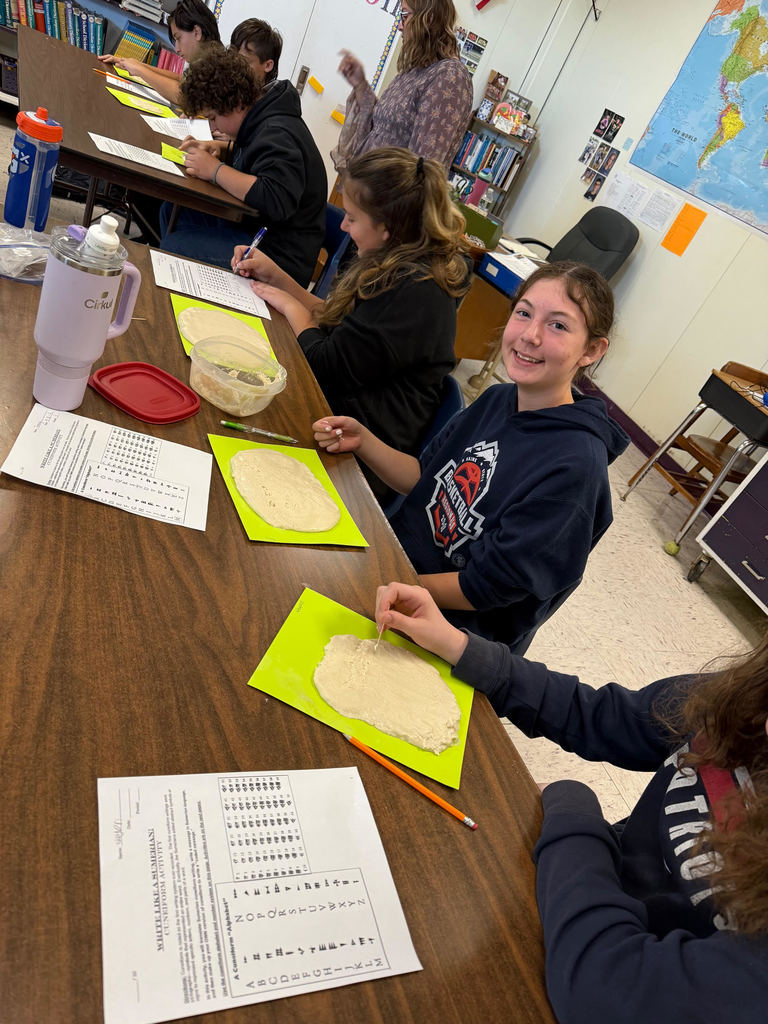 7th graders creating 