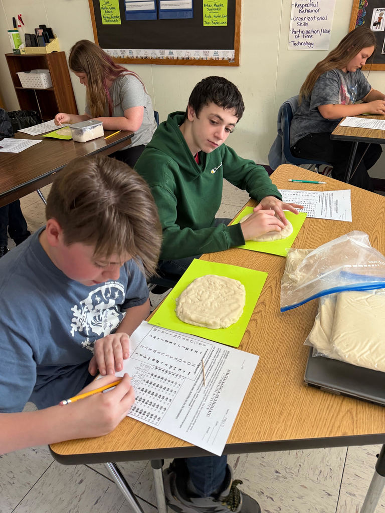7th graders creating 