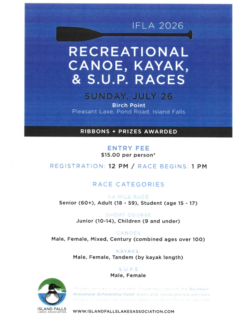 flyer for canoe and Kayak races