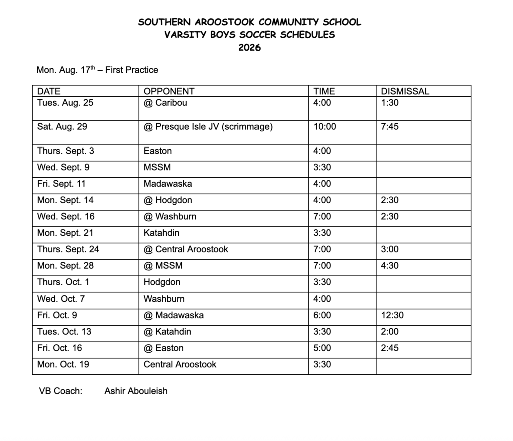 schedule