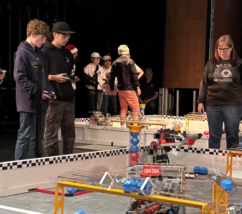 The  Mt. Everett team competes in a robotics event