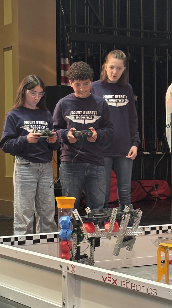 The  Mt. Everett team competes in a robotics event