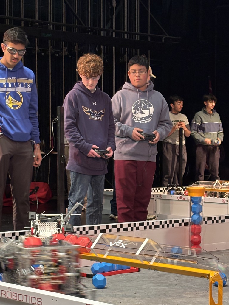 The  Mt. Everett team competes in a robotics event