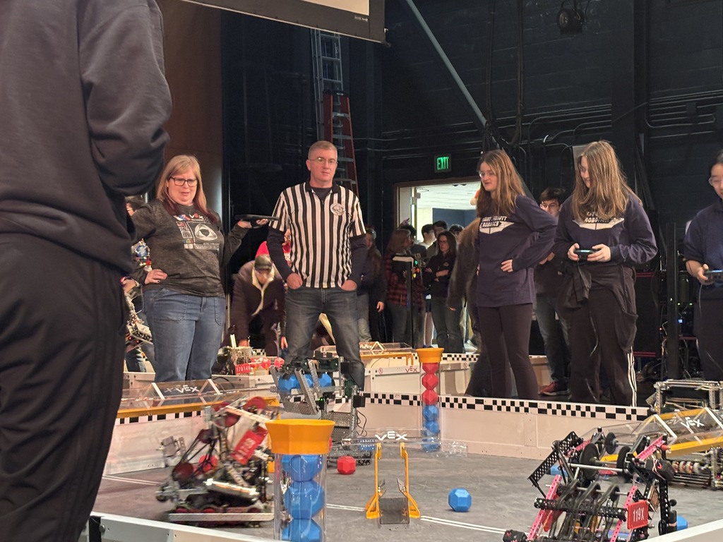 The  Mt. Everett team competes in a robotics event