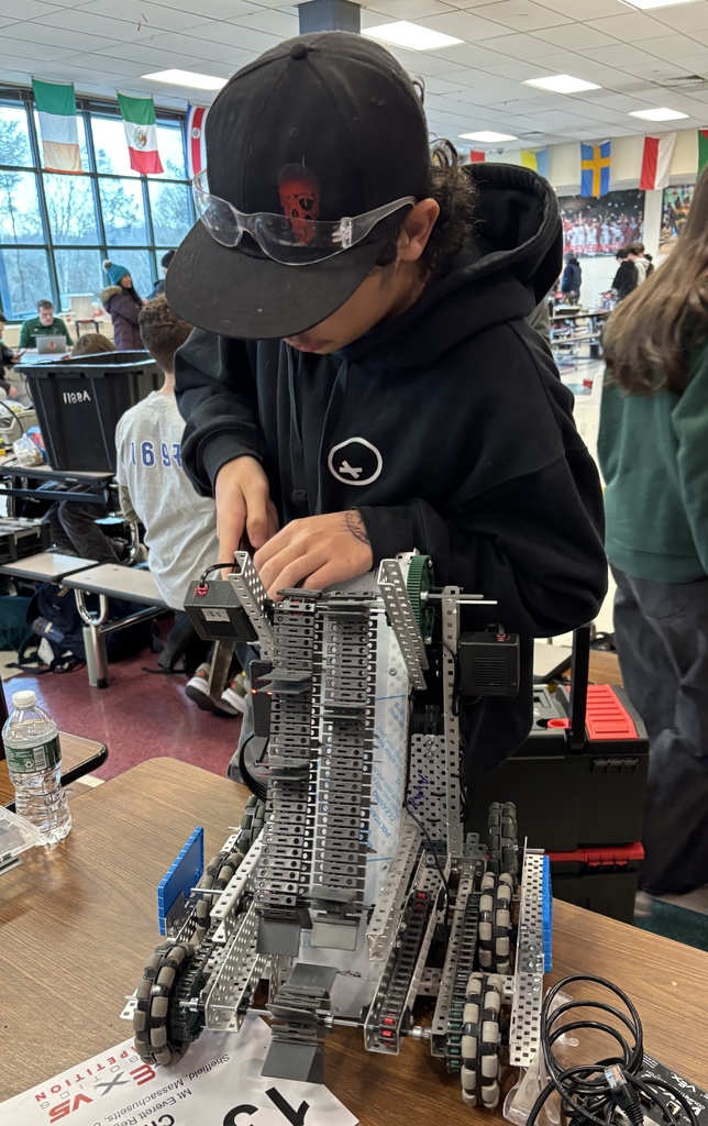 The  Mt. Everett team competes in a robotics event