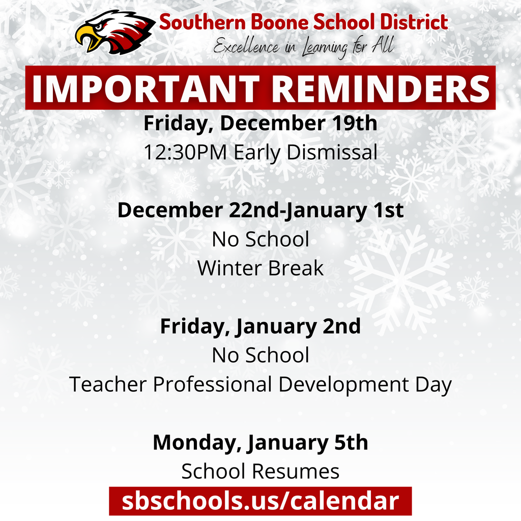 Winter Break Reminder