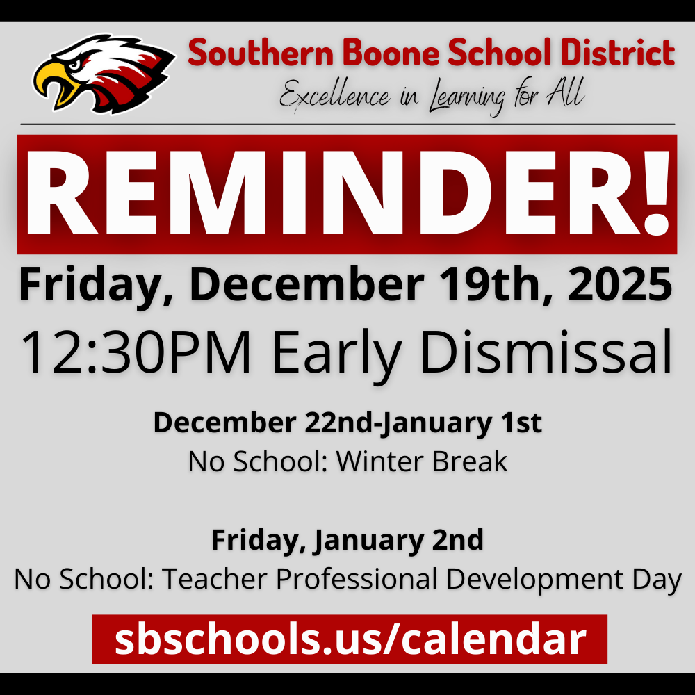 Early Dismissal Reminder
