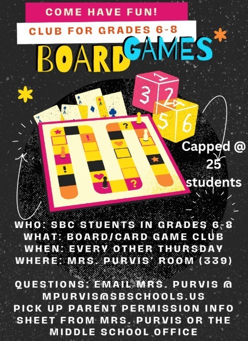 New Middle School Clubs