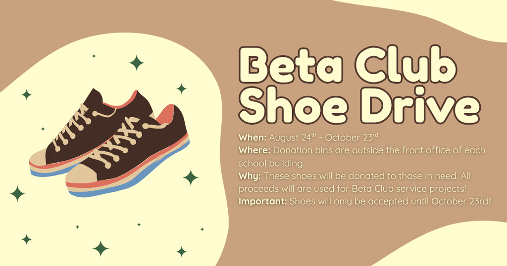 beta club shoe drive