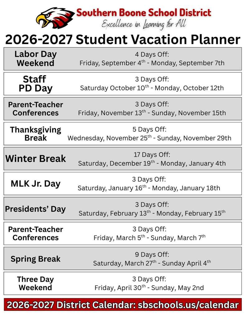 Student Vacation Planner