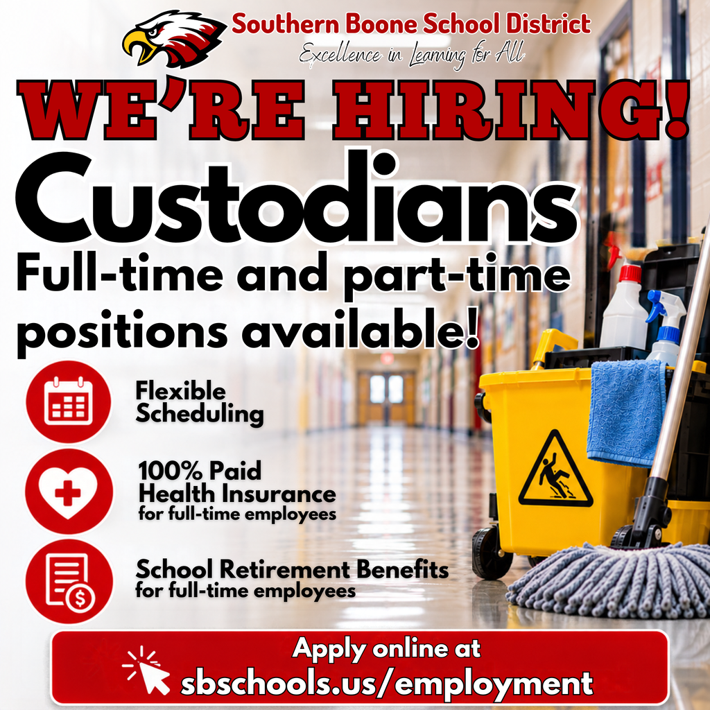 We're Hiring Custodians
