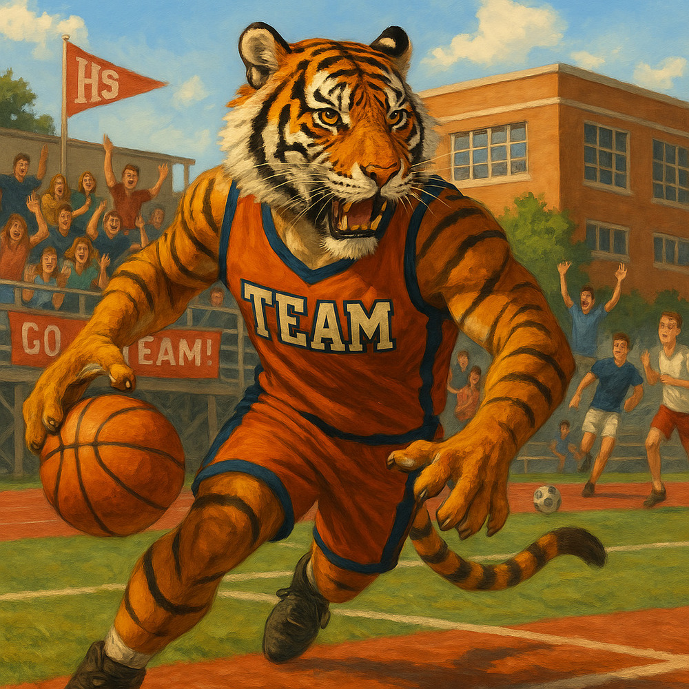 Tiger Playing Sports