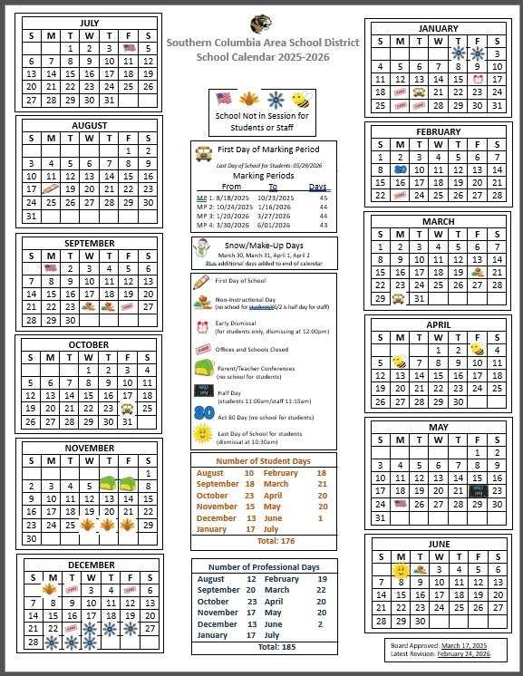 Academic School Calendar