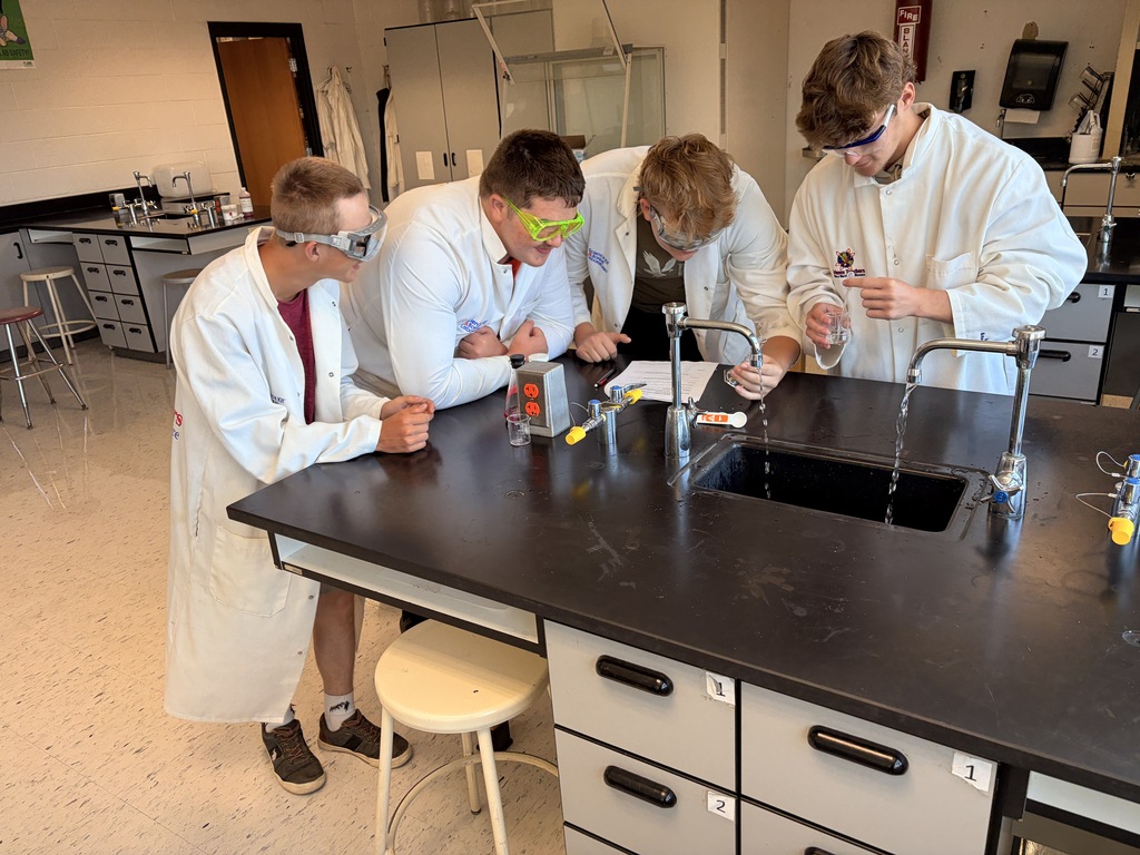 chemistry students in a lab