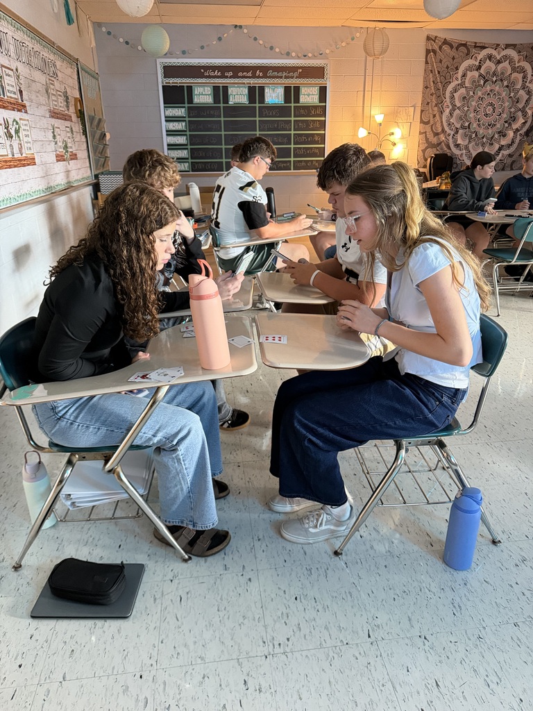 photo of math activity with playing cards