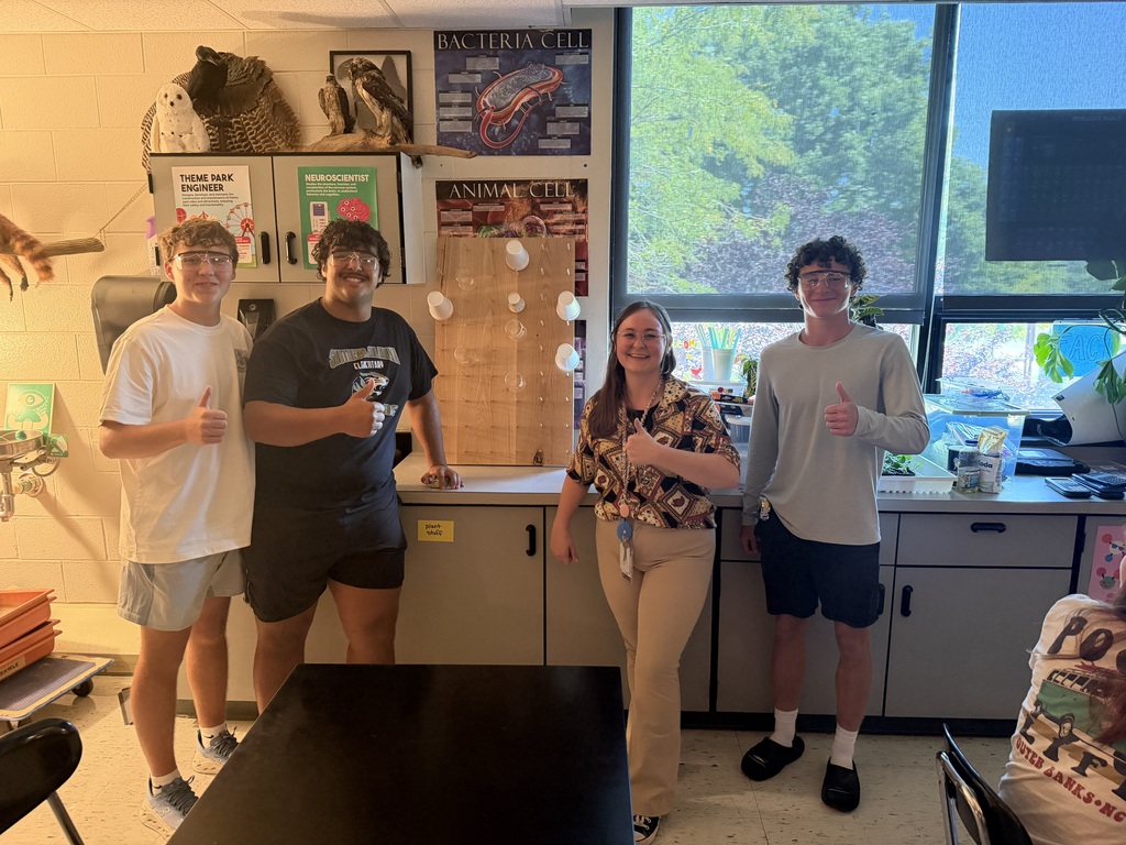 woodworking students posing for photo