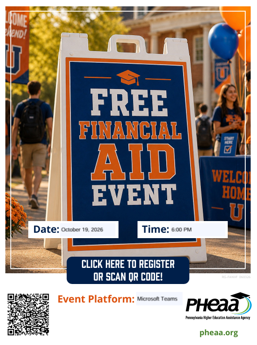 PHEAA Virtual Financial Aid Flyer