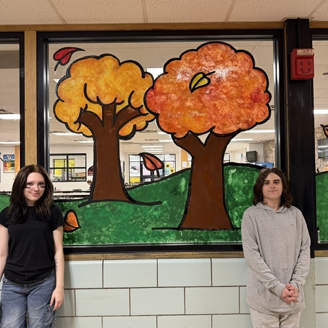 photo of art students who painted autumn designs