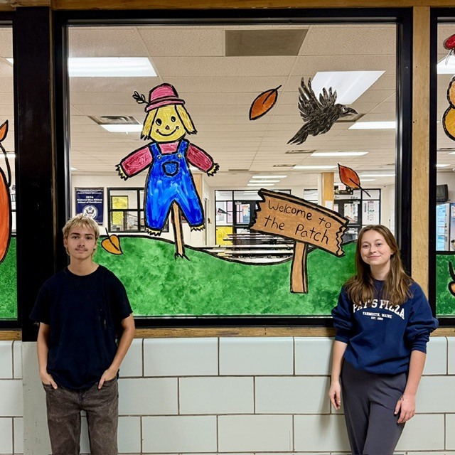 photo of art students who painted autumn designs