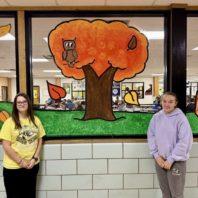 photo of art students who painted autumn designs