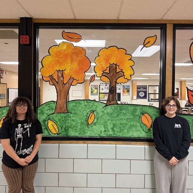 photo of art students who painted autumn designs