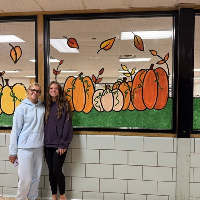 photo of art students who painted autumn designs